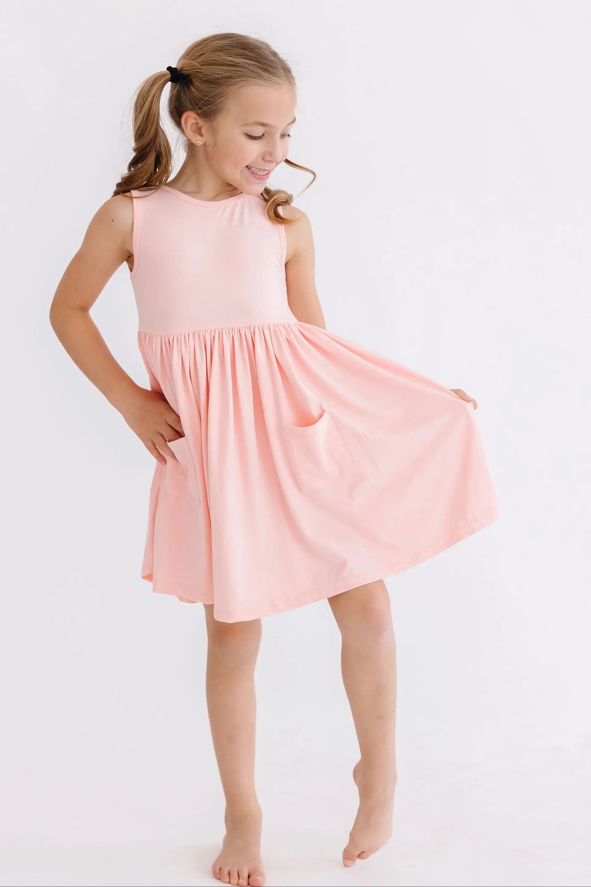 Mila & Rose ® Peach Tank Pocket Twirl Dress - 