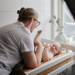 Mushie Pearl Teether Bracelet for Babies Non-Toxic Food-Grade Silicone Easy Grip Soothing Accessory -