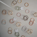 Mushie Pearl Teether Bracelet for Babies Non-Toxic Food-Grade Silicone Easy Grip Soothing Accessory -