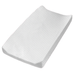 Little Mae & Co Pearl White Ribbed Changing Pad Cover - 
