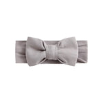 Pebble Baby Headband - Bow tie, Grey, Silver, Satin, Silk | Everetts Place