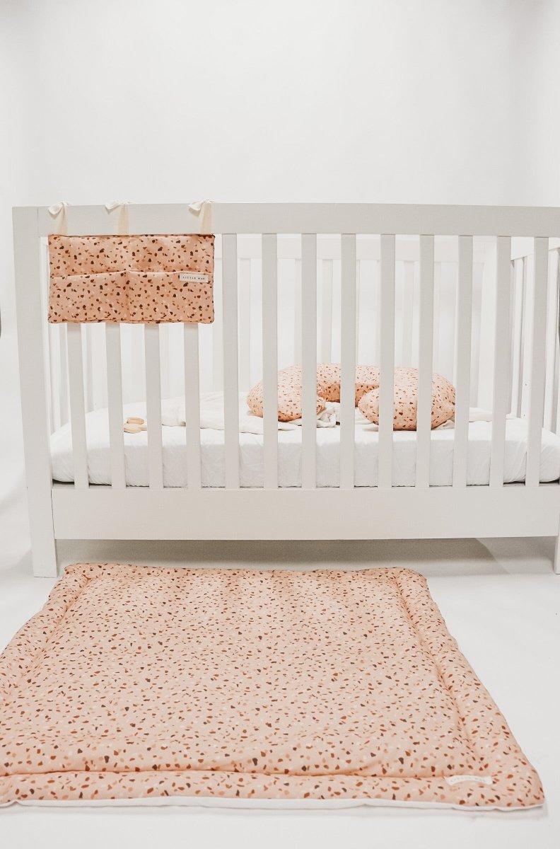 Little Mae & Co Pebble Crib Organizer Two Deep Pockets Cotton Straps - Everetts Place Boutique - 