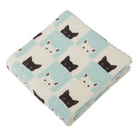 Newcastle Classics Peek - A - Boo Cats and White Bamboo Muslin Newcastle Blanket - 