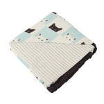 Newcastle Classics Peek A Boo Cats Bamboo Muslin Blanket with Four Layer Design for Babies - 