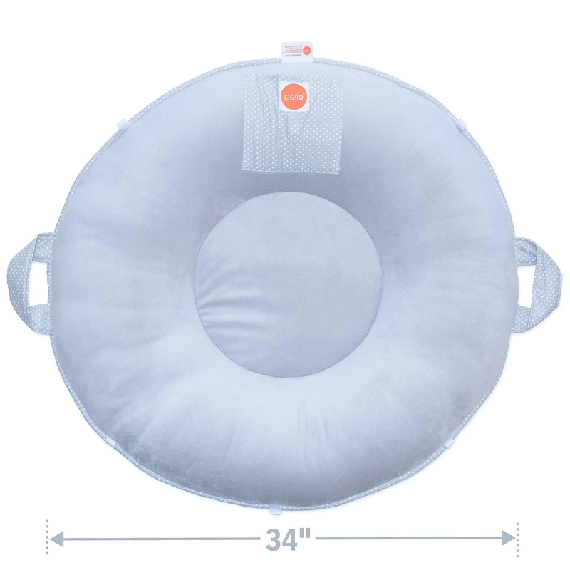Serenity Light Gray Floor Cushion Goosewaddle® | Newborn Baby Blankets Toys Teethers Bibs & More