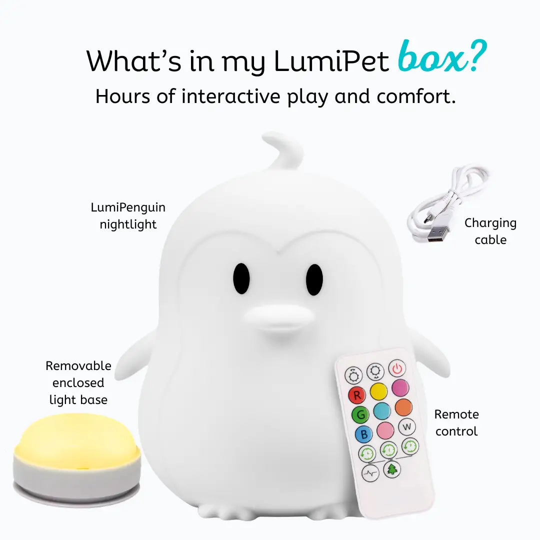 Lumieworld Penguin Night Light for Kids - LED Penguin Lamp | LumiPets® - 
