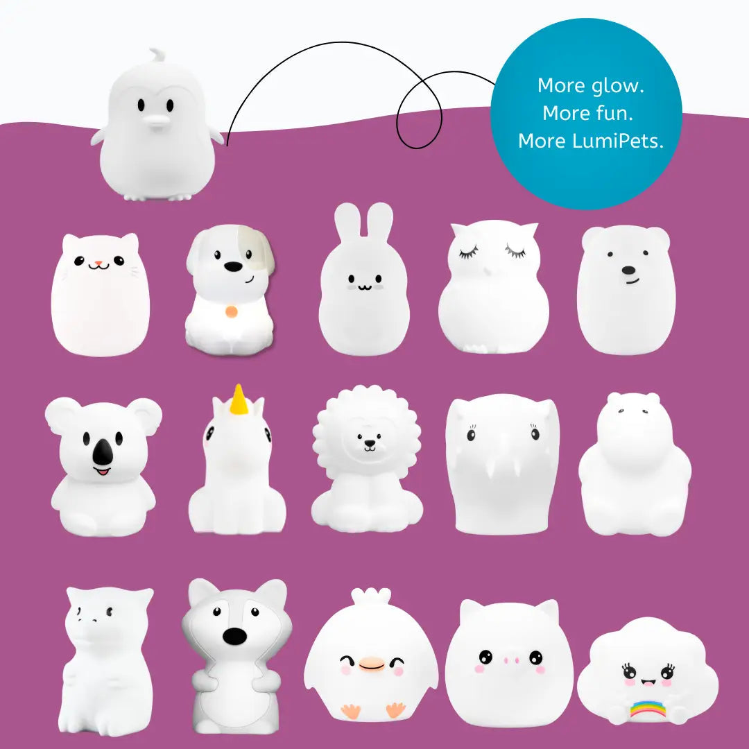 Lumieworld Penguin Night Light for Kids - LED Penguin Lamp | LumiPets® - 