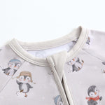 Luxie Charm Penguins On Ice Zippered Baby Romper - Everetts Place Boutique - 