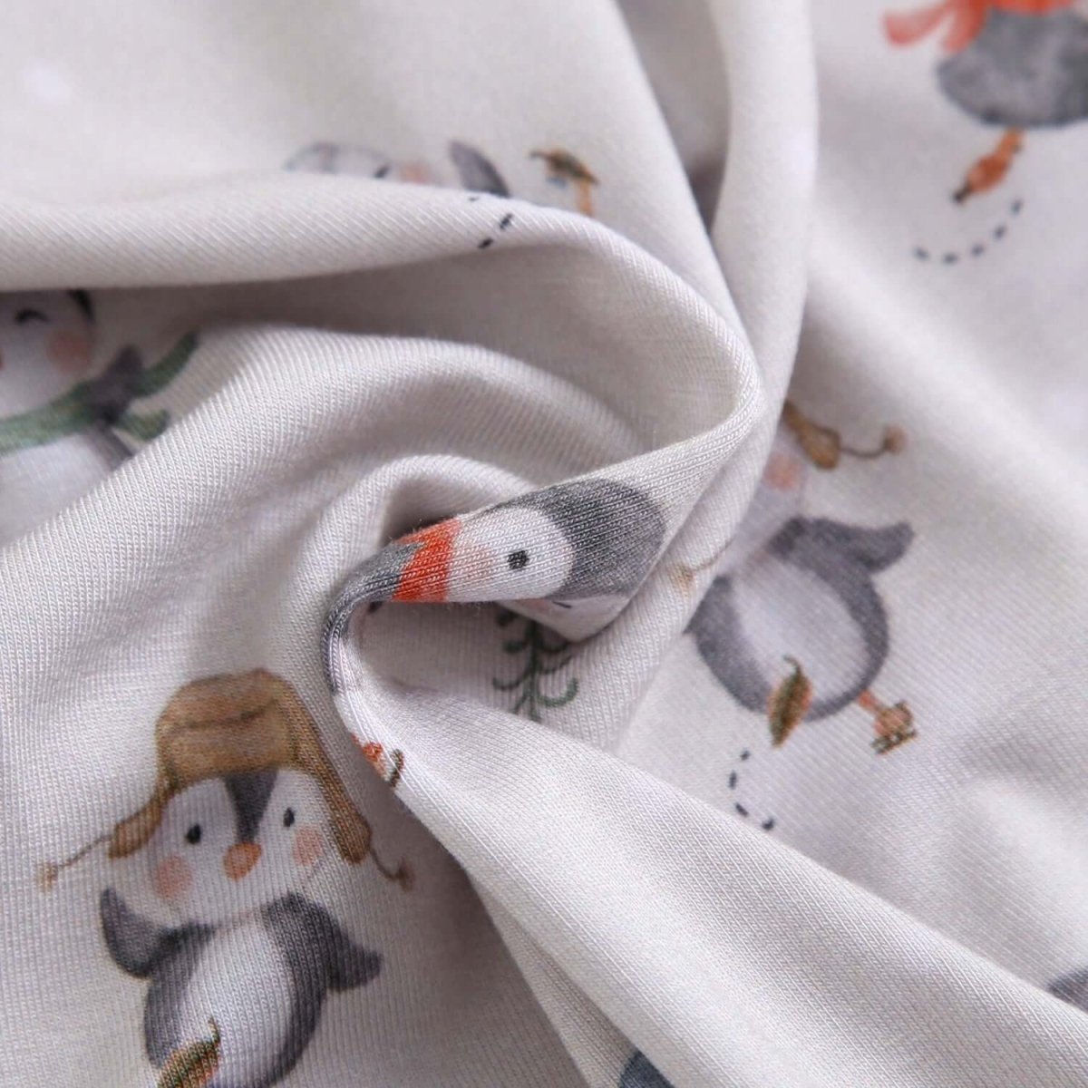 Luxie Charm Penguins On Ice Zippered Baby Romper - Everetts Place Boutique - 
