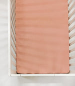 Little Mae & Co Peony Ribbed Knit Crib Sheet 52 X 28 Inches Nursery - Everetts Place Boutique - 