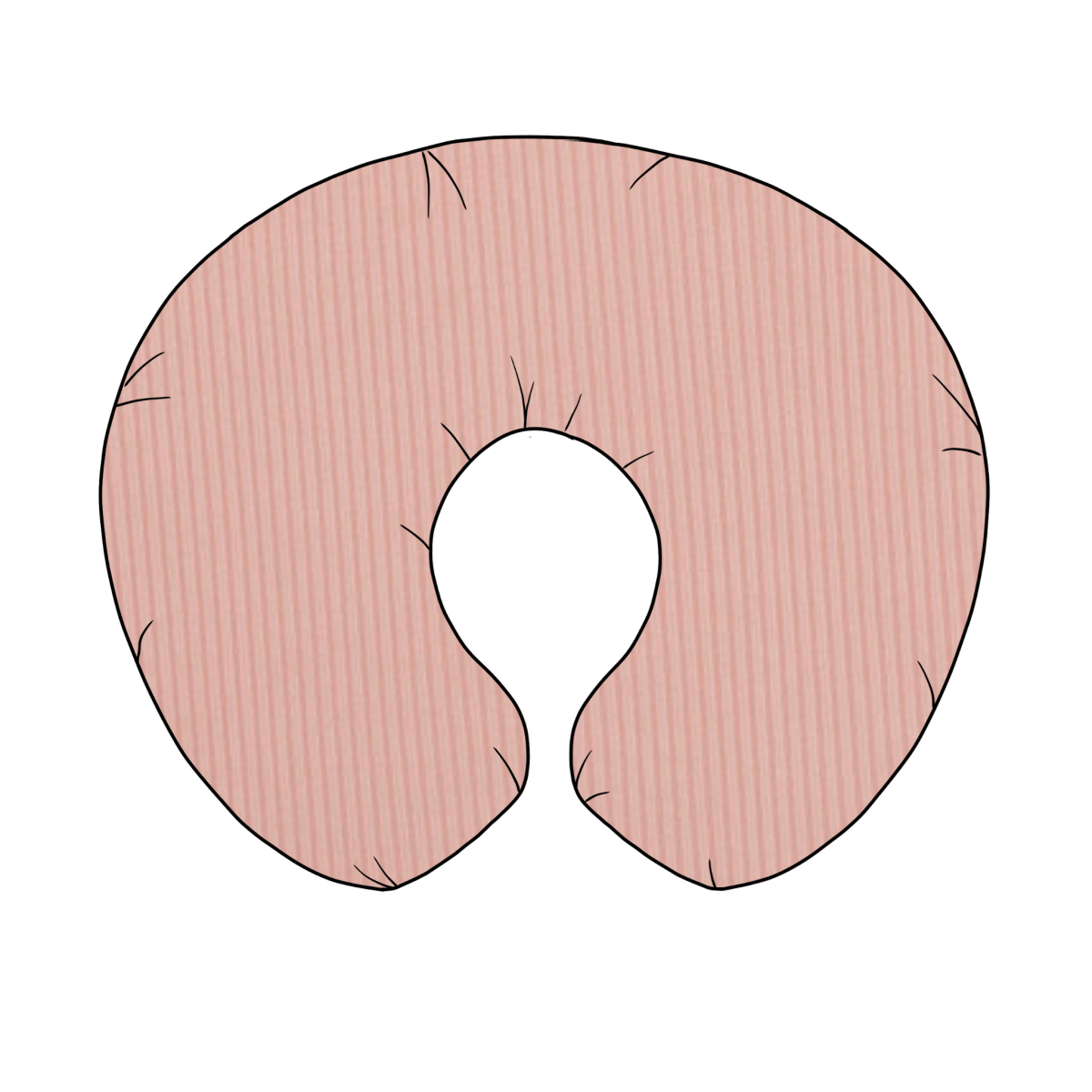 Little Mae & Co Peony Ribbed Nursing Pillow Cover Soft Cotton Beige - Everetts Place Boutique - 