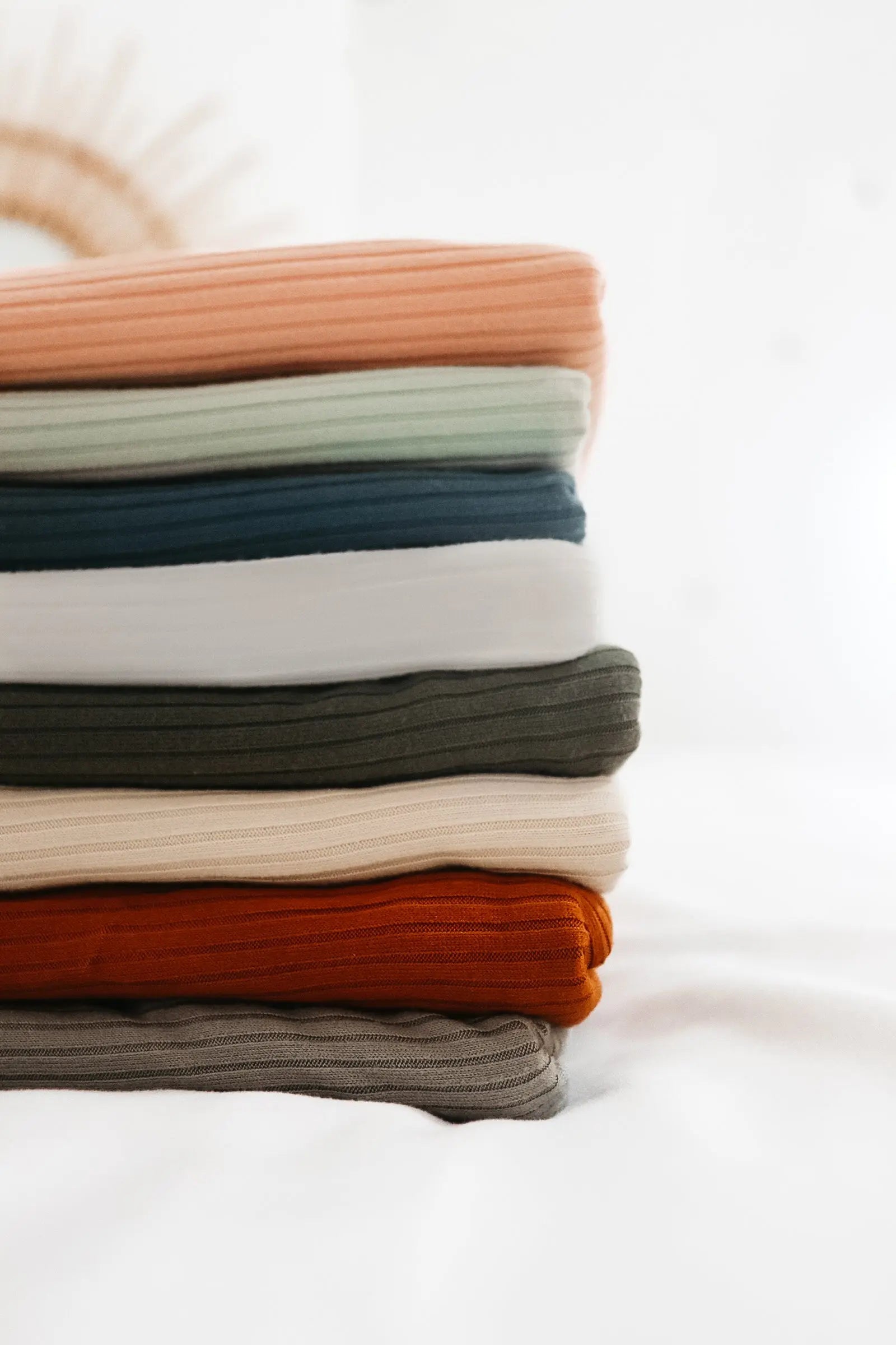 Little Mae & Co Peony Ribbed Stretch Swaddle - 