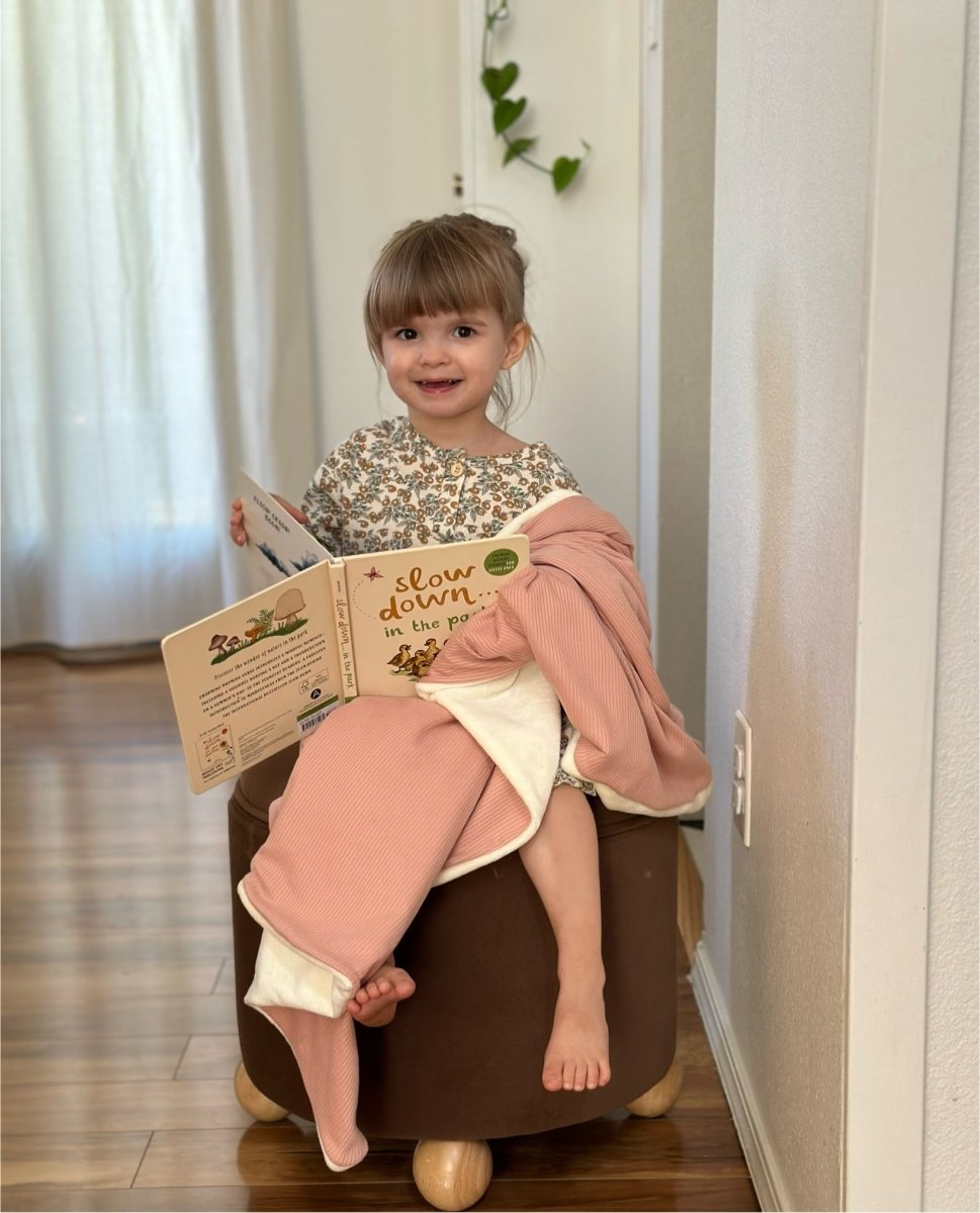 Little Mae & Co Peony Ribbed Toddler Blanket From Little Mae and Co - Everetts Place Boutique - 
