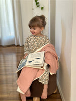Little Mae & Co Peony Ribbed Toddler Blanket From Little Mae and Co - Everetts Place Boutique - 