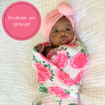 Live Life in Full Bloom Swaddle Blanket by LollyBanks