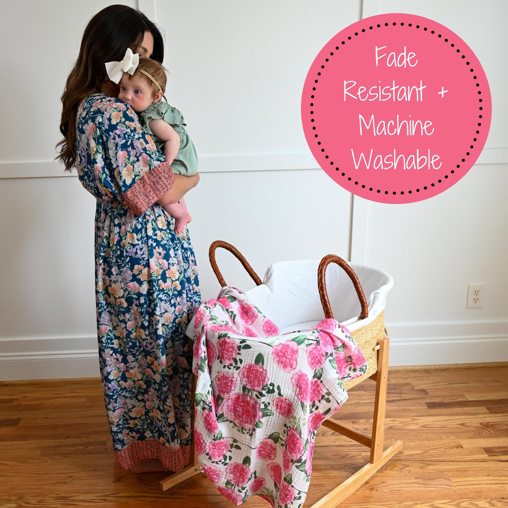 Live Life in Full Bloom Swaddle Blanket by LollyBanks