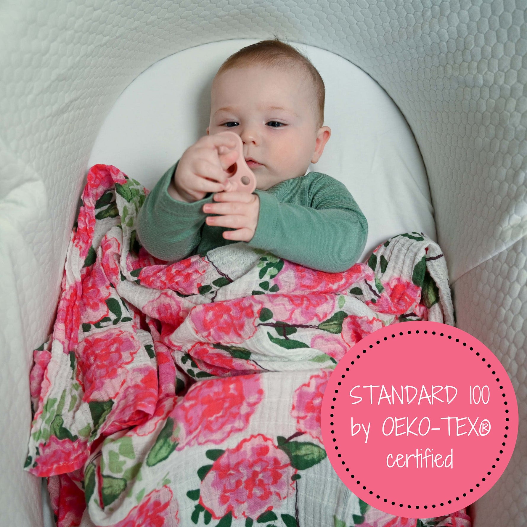 Live Life in Full Bloom Swaddle Blanket by LollyBanks