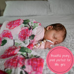 Live Life in Full Bloom Swaddle Blanket by LollyBanks
