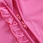 Luxie Charm Perfectly Pink Ruffled Zipper Baby Romper - Everetts Place Boutique - 