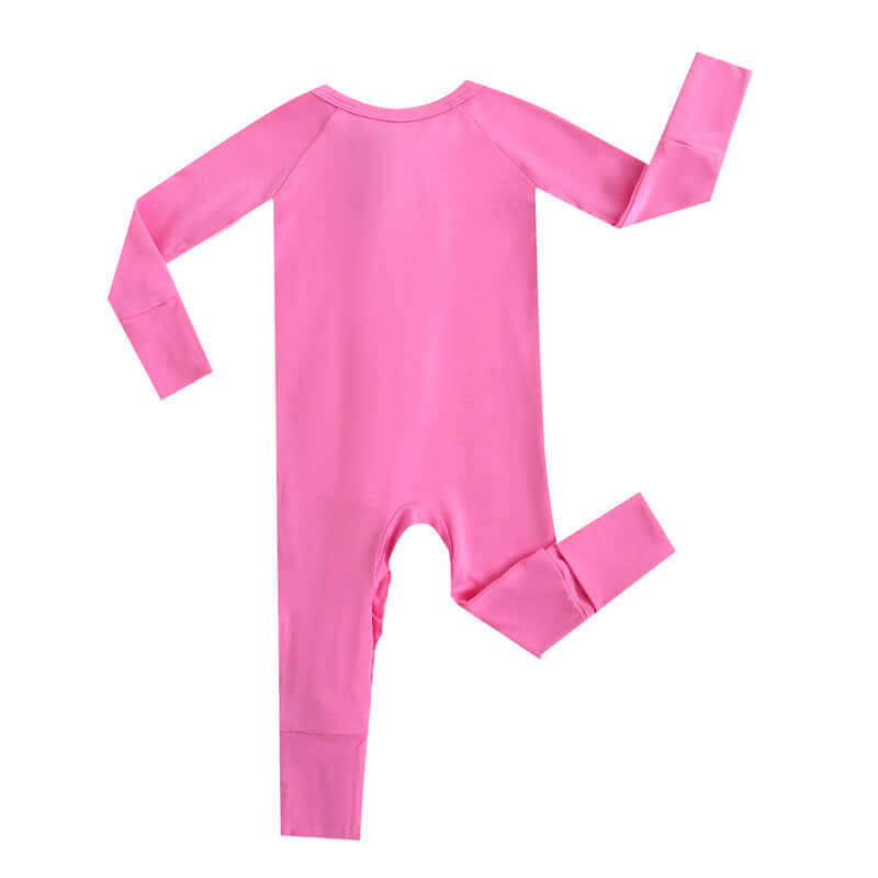 Luxie Charm Perfectly Pink Ruffled Zipper Baby Romper - Everetts Place Boutique - 