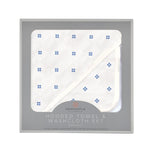 Newcastle Classics Periwinkle Bamboo Hooded Towel Set with Polka Dots for Kids - 