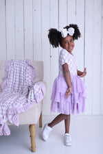 DREAM BIG LITTLE CO PERIWINKLE CHECKERS DREAM TUTU DRESSEveretts Place