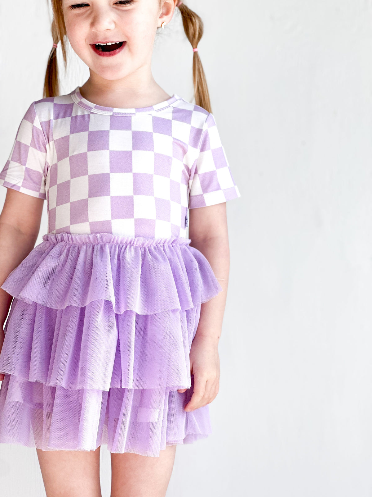 DREAM BIG LITTLE CO PERIWINKLE CHECKERS DREAM TUTU DRESSEveretts Place