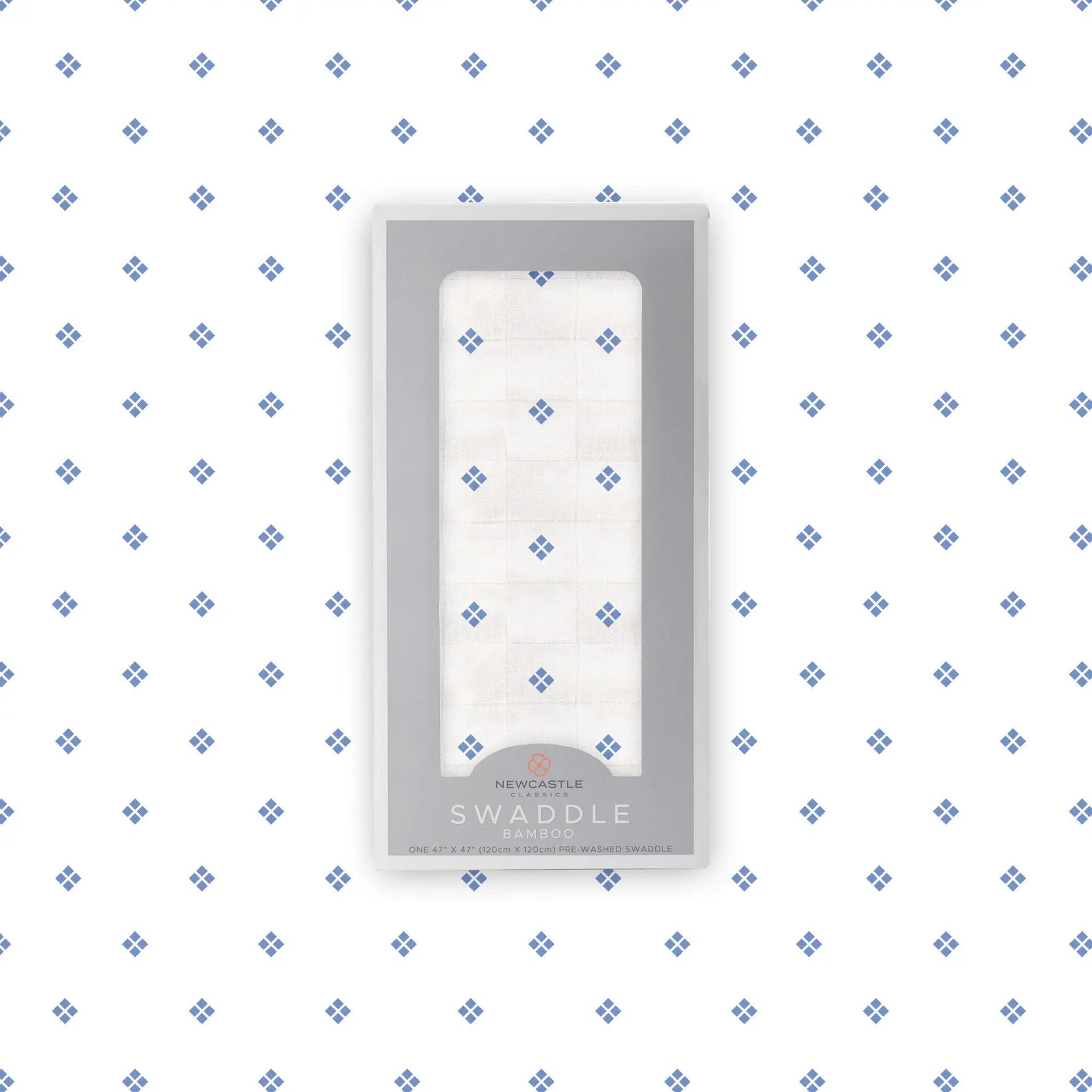 Newcastle Classics Periwinkle Diamond Polka Dot Swaddle - 