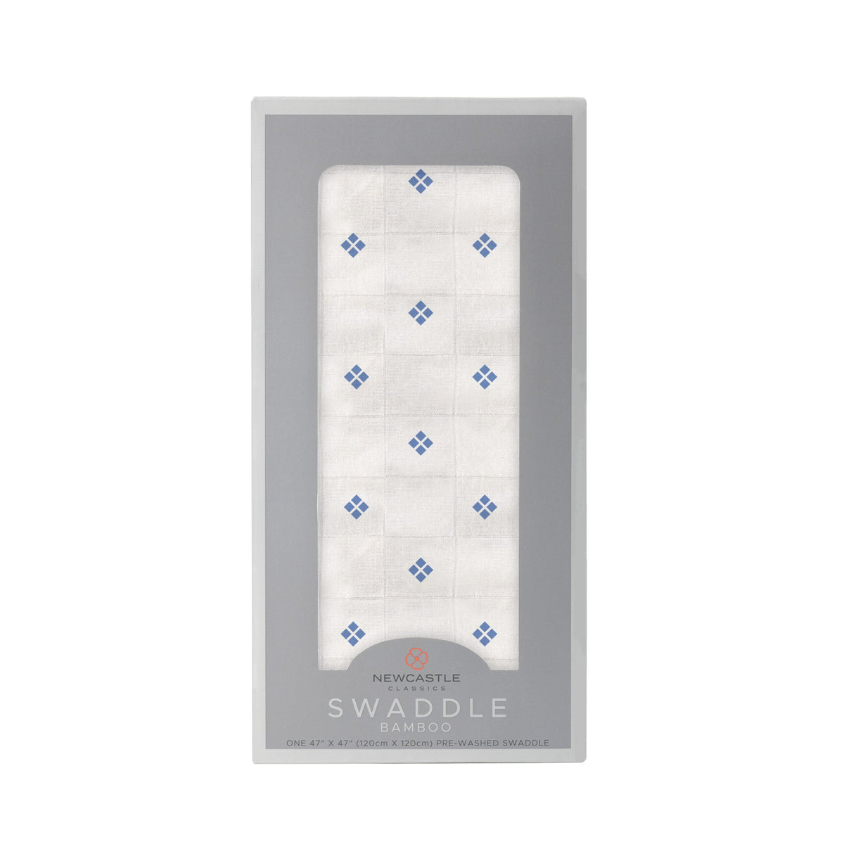 Periwinkle Diamond Polka Dot Swaddle -  | Everetts Place