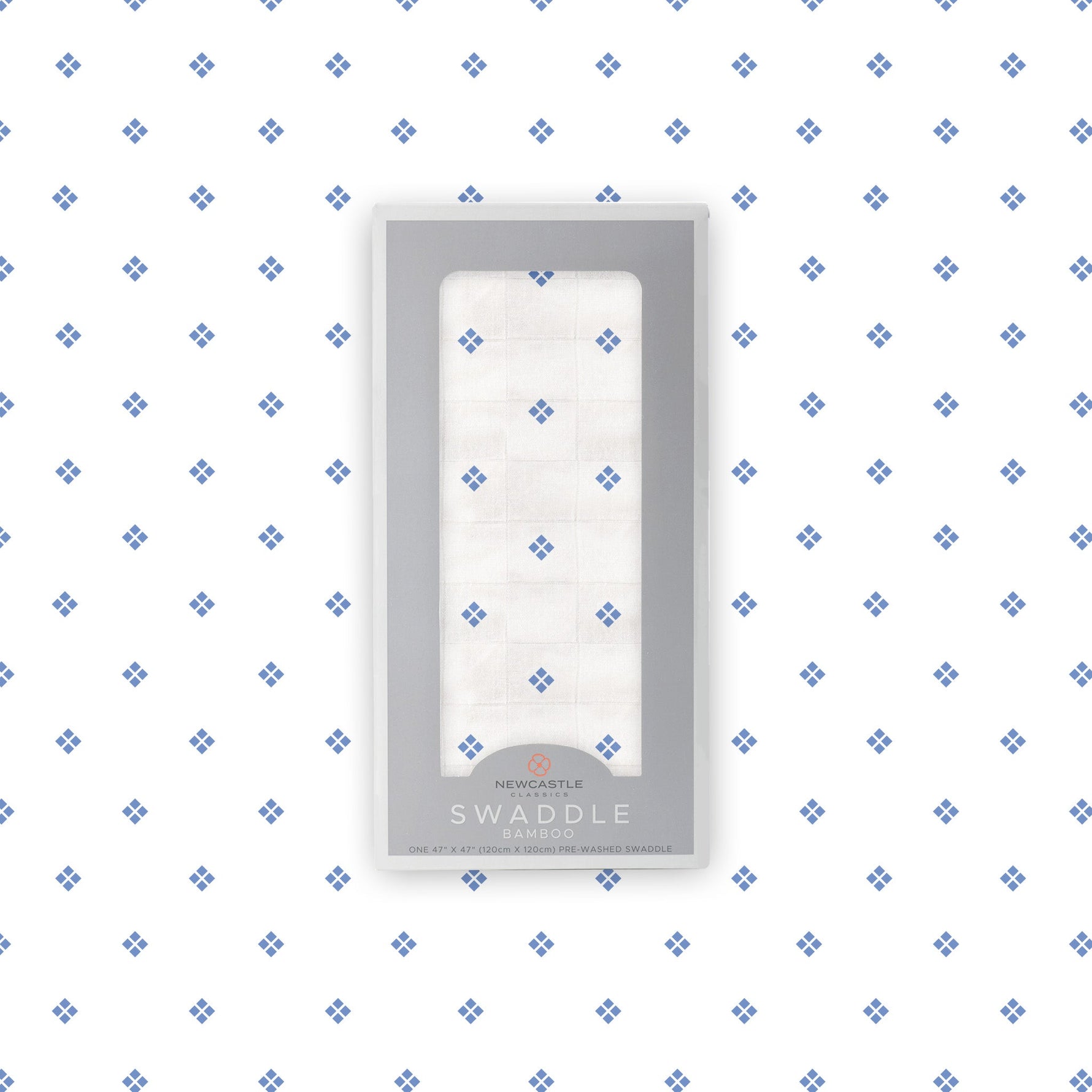 Newcastle Classics Periwinkle Diamond Polka Dot SwaddleEveretts Place