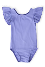 Mila & Rose ® Periwinkle S/S Flutter Sleeve Leotard - 