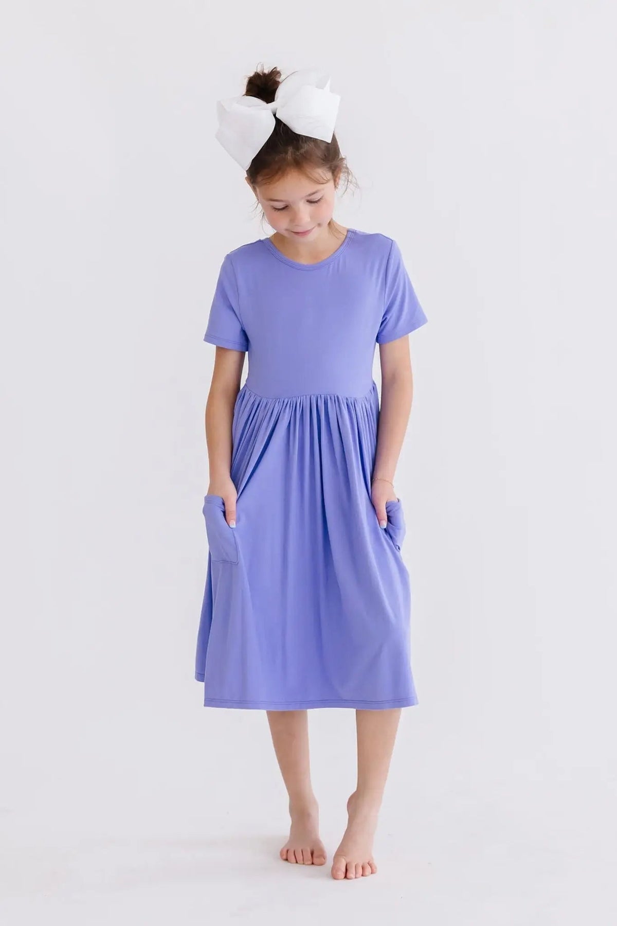 Mila & Rose ® Periwinkle S/S Pocket Twirl Dress - 