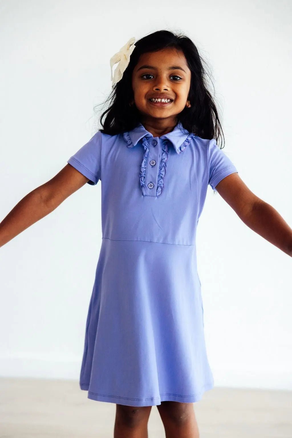 Periwinkle S/S Polo Dress - Collar, One-piece garment, Day Dress, Dress, Child | Everetts Place
