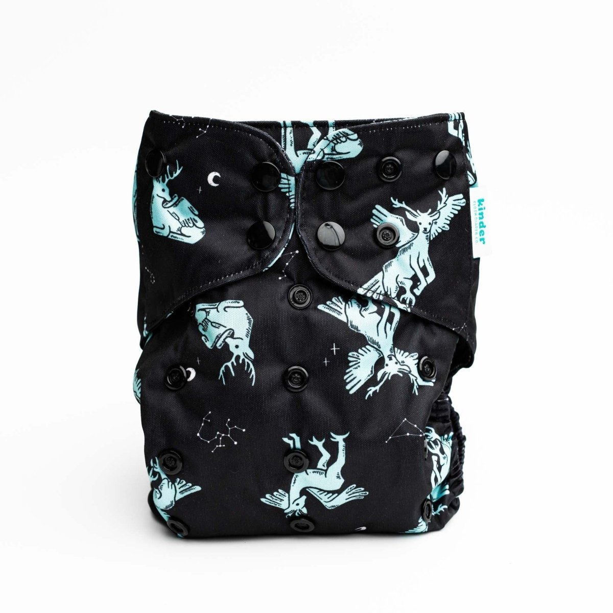 Kinder Cloth Diaper Co. Space and Sky: Essentials Pocket Cloth Diaper with Athletic Wicking Jersey, Grows with your Baby