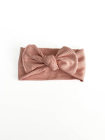 Little Mae & Co Petal Bow Headwrap For Baby Girls Soft Ribbed Knit Comfort - Everetts Place Boutique - 