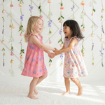 Flower Confetti Flutter Sleeve Dress by Bestaroo