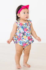 Mila & Rose ® Petal Paradise Ruffle Cross Back Romper - 