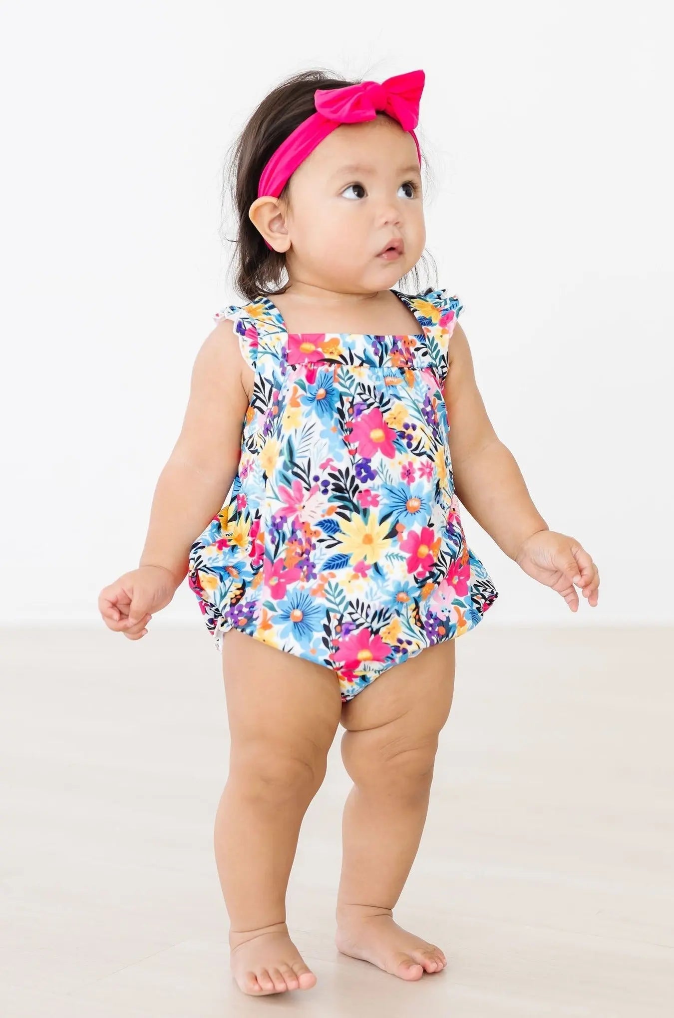 Mila & Rose ® Petal Paradise Ruffle Cross Back Romper - 