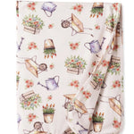 Tesa Babe Petal Patch Stroller Blanket - Soft Bamboo Garden Throw - 