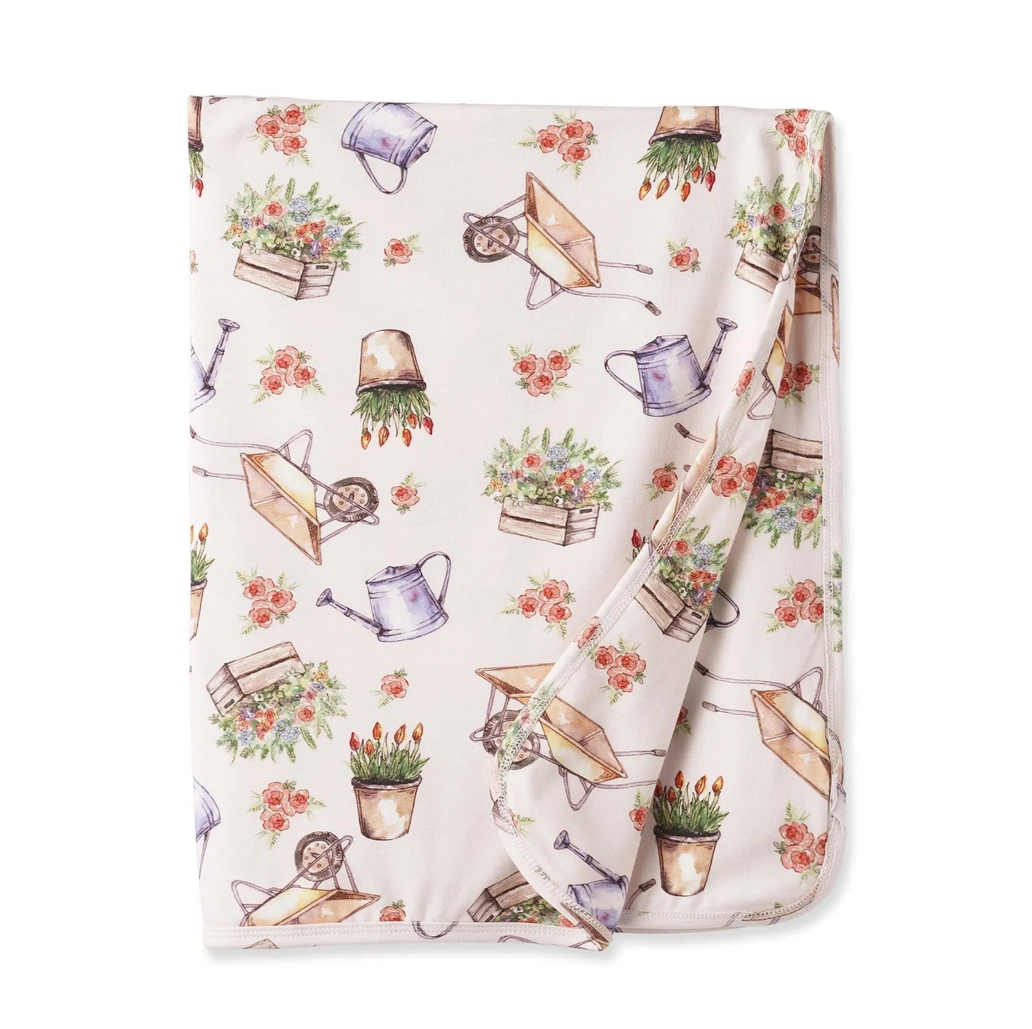 Petal Patch Stroller Blanket - Soft Bamboo Garden Throw - Scarf | Everetts Place