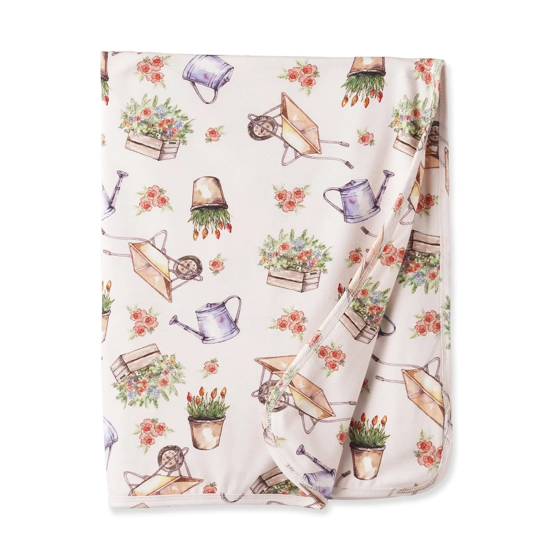 Petal Patch Stroller Blanket - Soft Bamboo Garden Throw - Scarf | Everetts Place