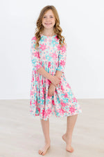 Mila & Rose ® Petal Perfection 3/4 Sleeve Pocket Twirl Dress - 