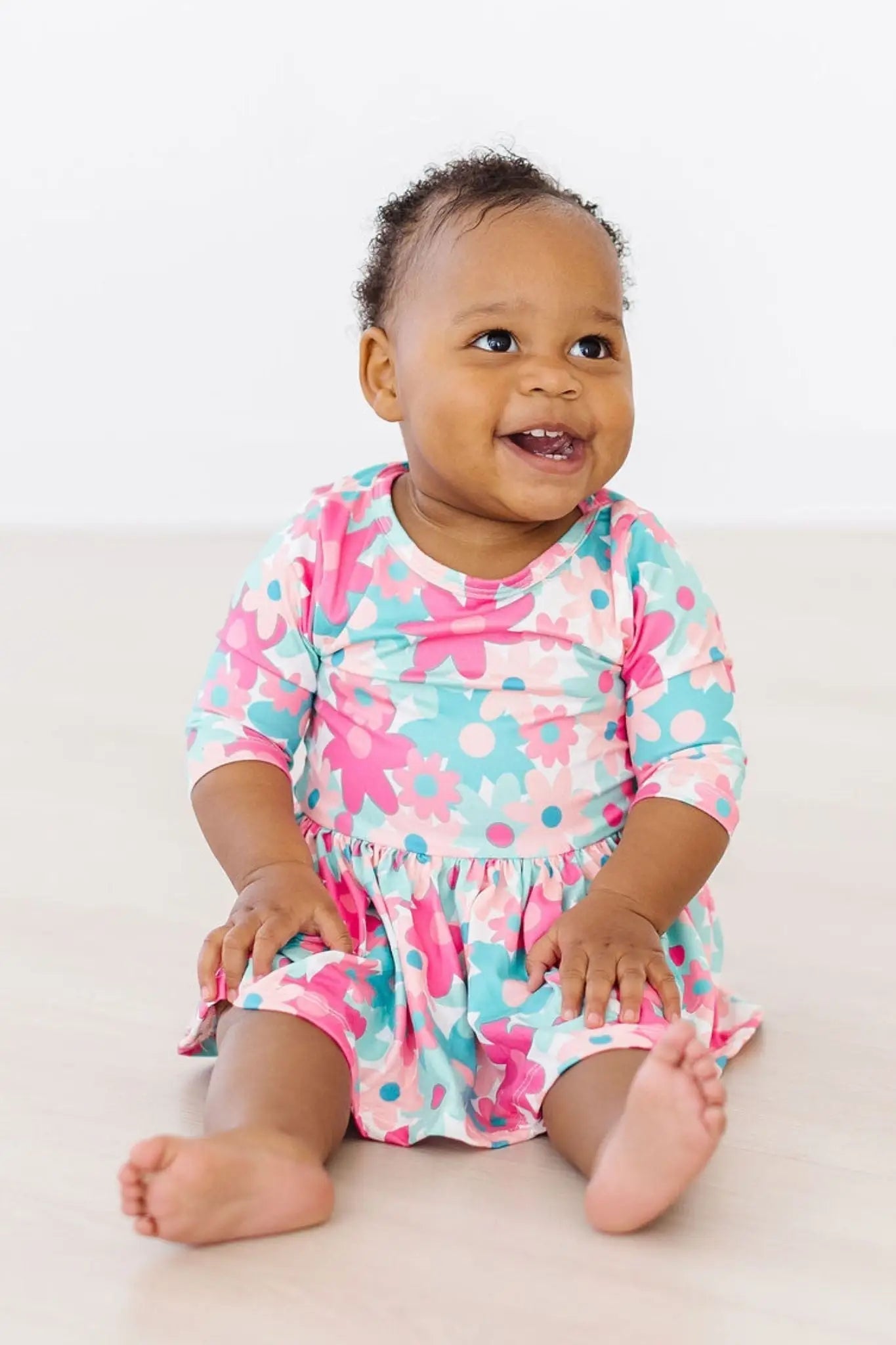 Mila & Rose ® Petal Perfection 3/4 Sleeve Twirl Bodysuit - 