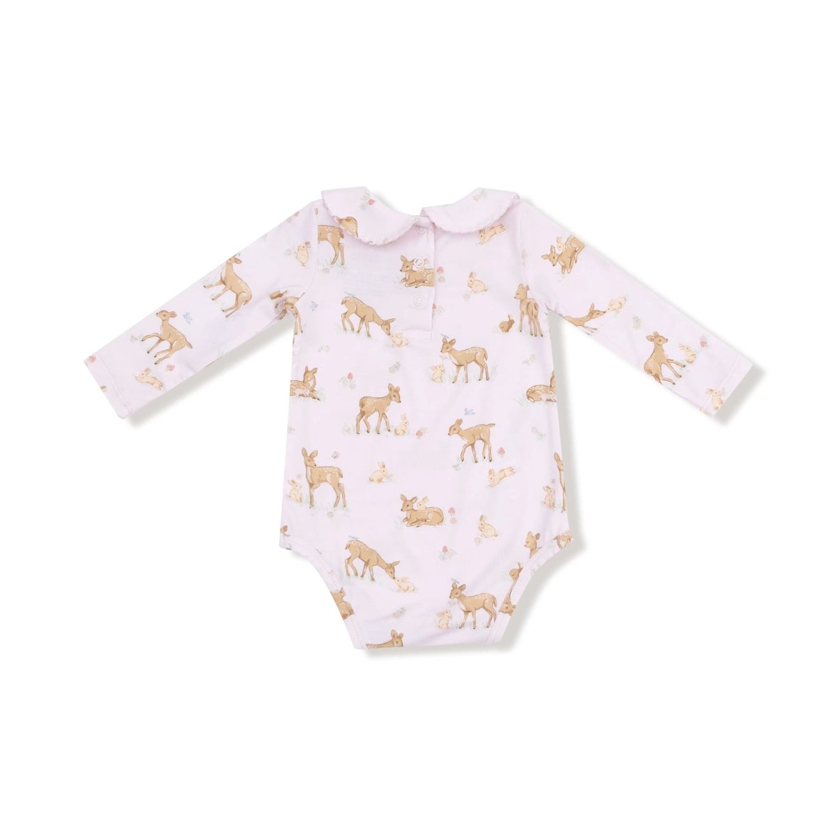 Angel Dear Peter Pan Collar Long Sleeve Baby Bodysuit By Angel Dear - Everetts Place Boutique - 
