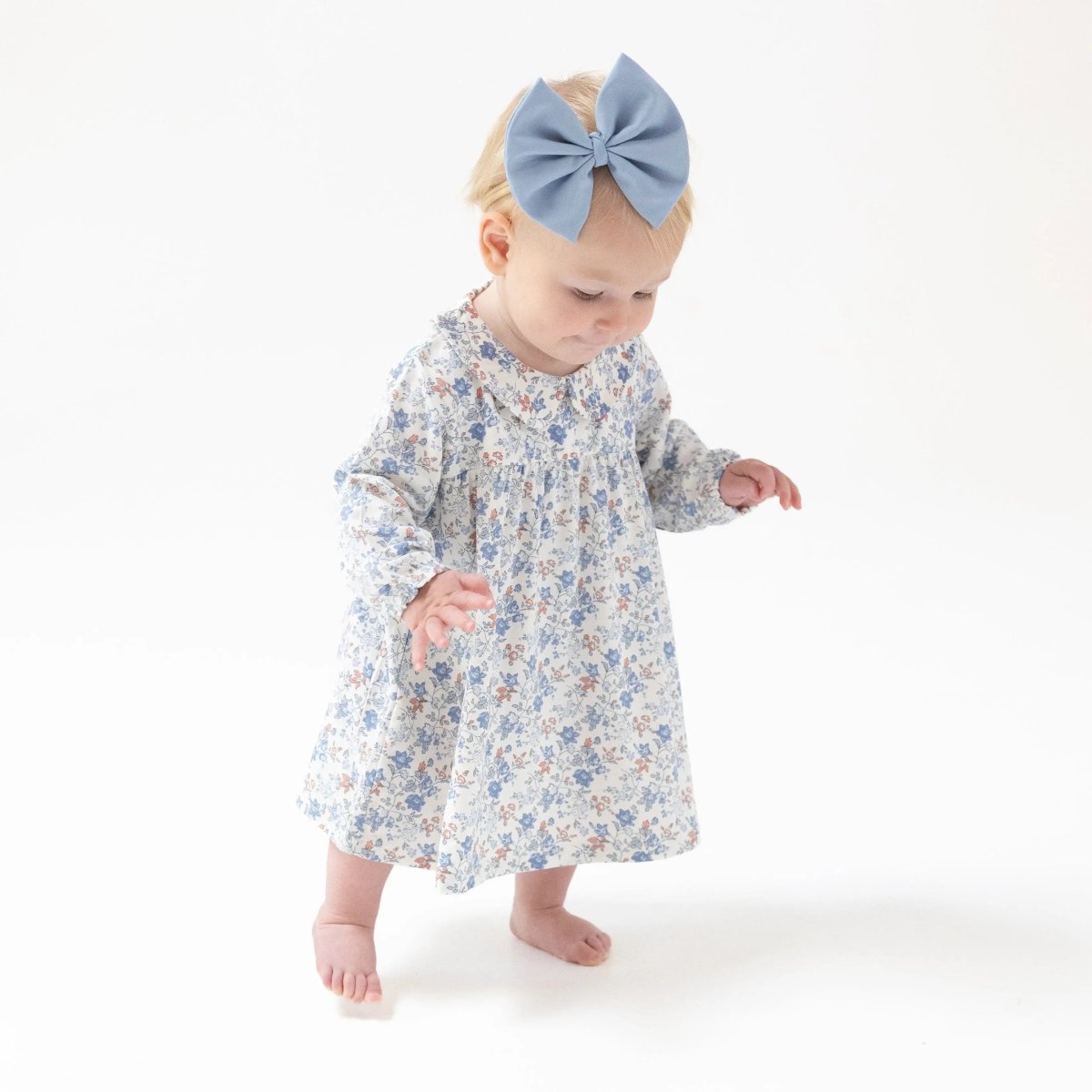 Angel Dear Peter Pan Collar Long Sleeve Dress With Diaper Cover - Everetts Place Boutique - 