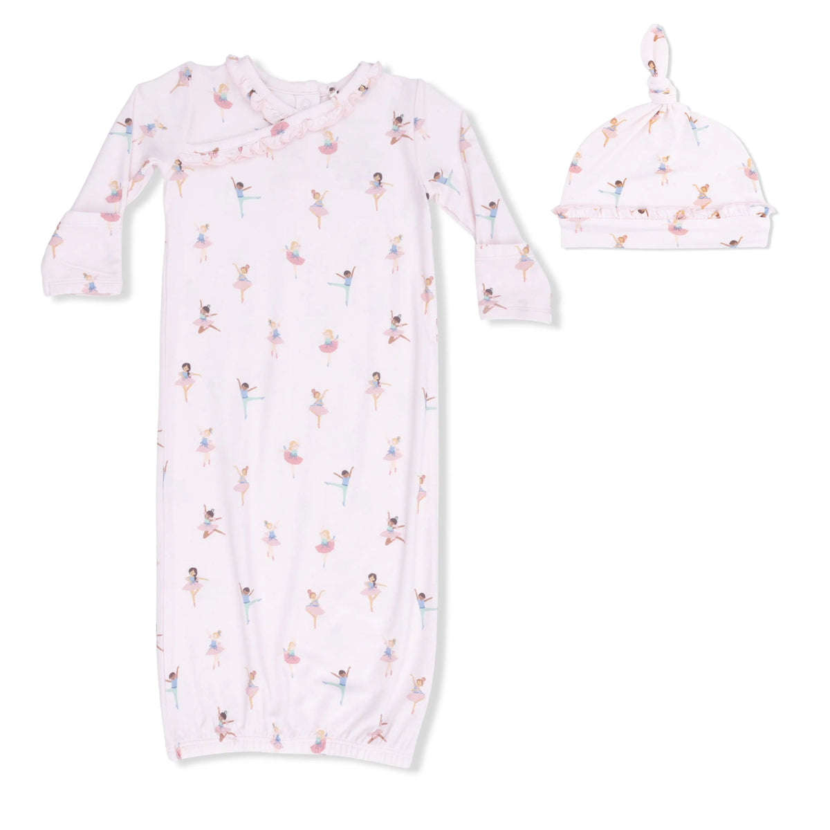 Angel Dear Petite Ballet - Kimono Gown & Ruffle Knotted Hat - 