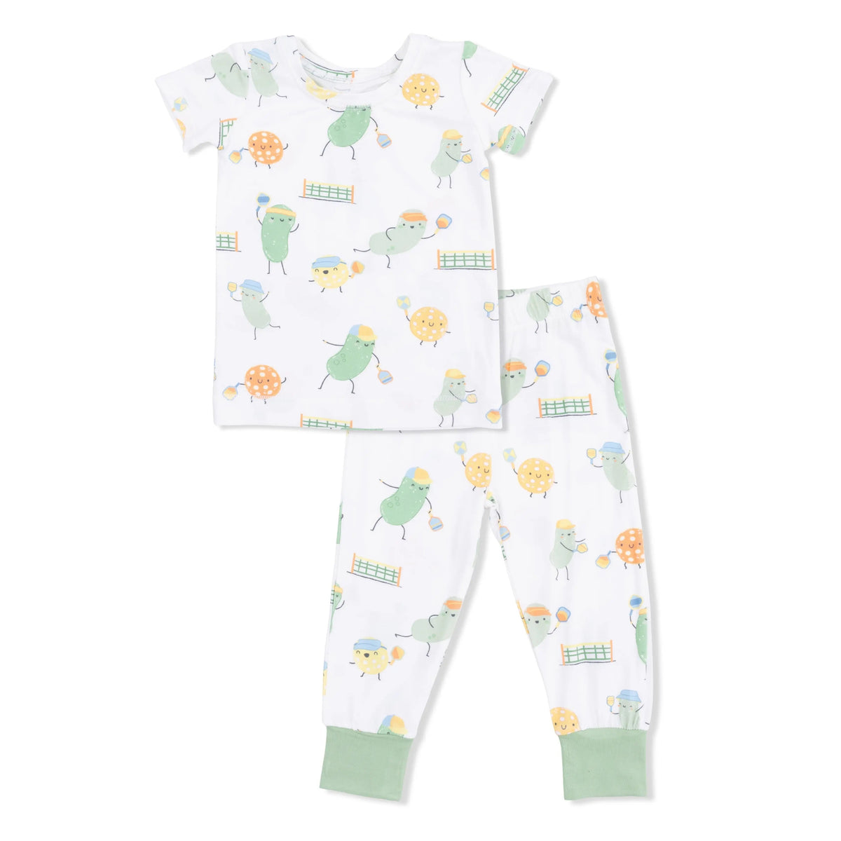 Angel Dear Pickles Playing Pickleball - Short Sleeve Loungewear Set - 