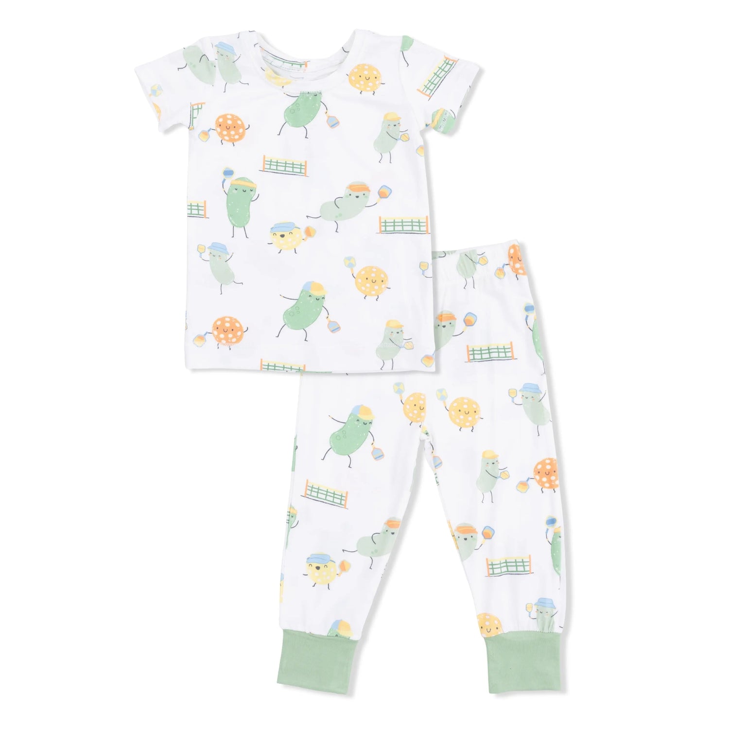 Angel Dear Pickles Playing Pickleball - Short Sleeve Loungewear Set - 