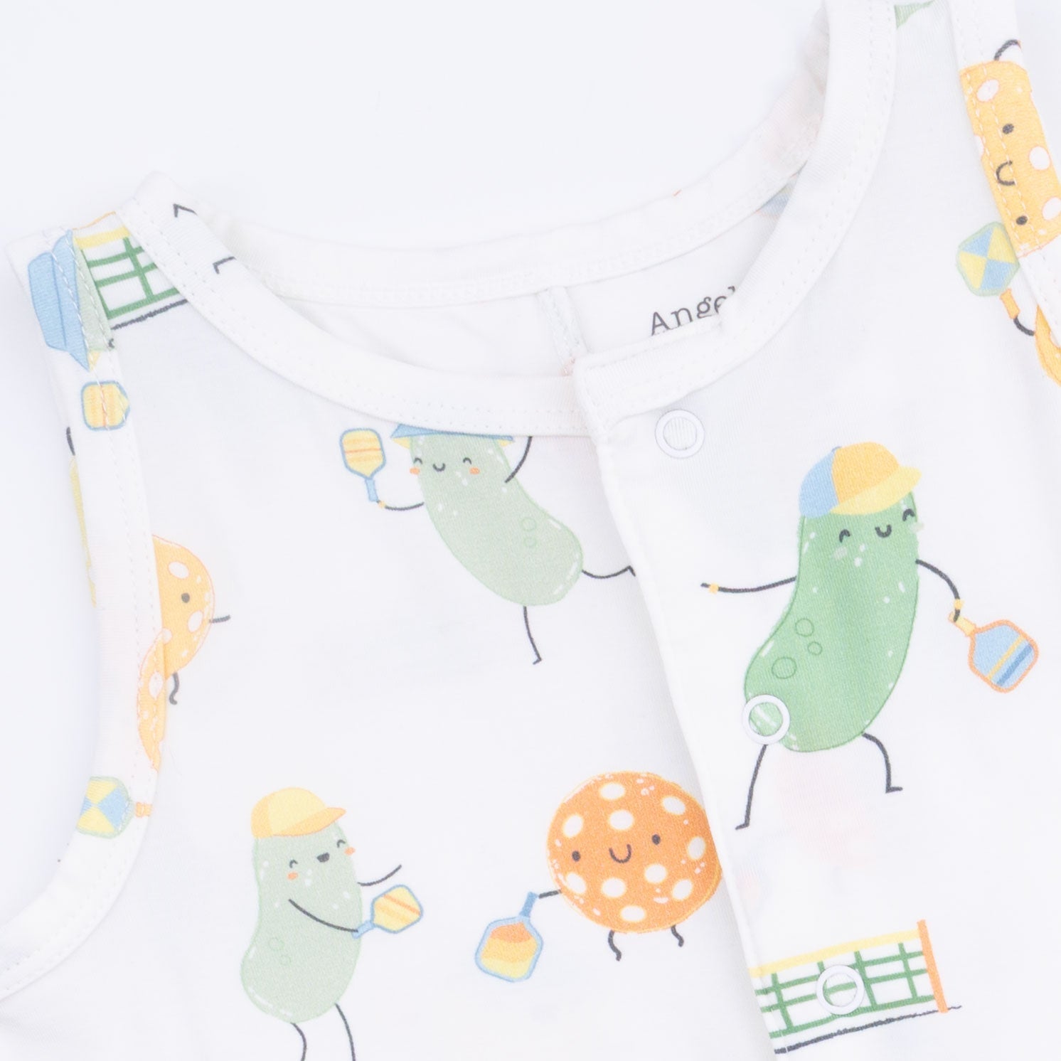 Angel Dear Pickles Playing Pickleball - Sleeveless Shortie Romper - 