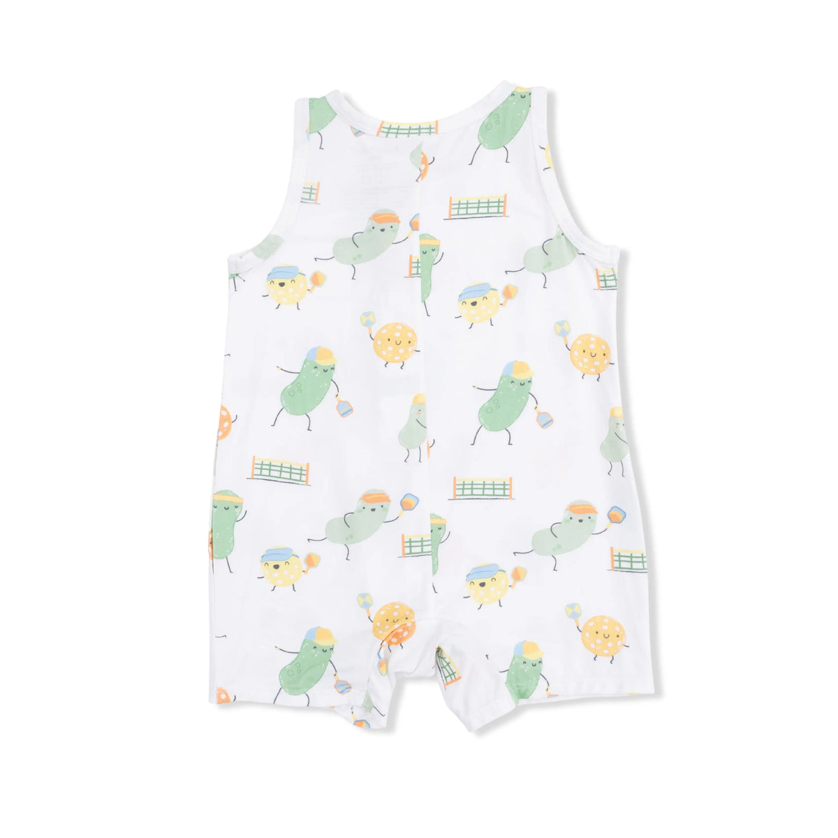 Angel Dear Pickles Playing Pickleball - Sleeveless Shortie Romper - 